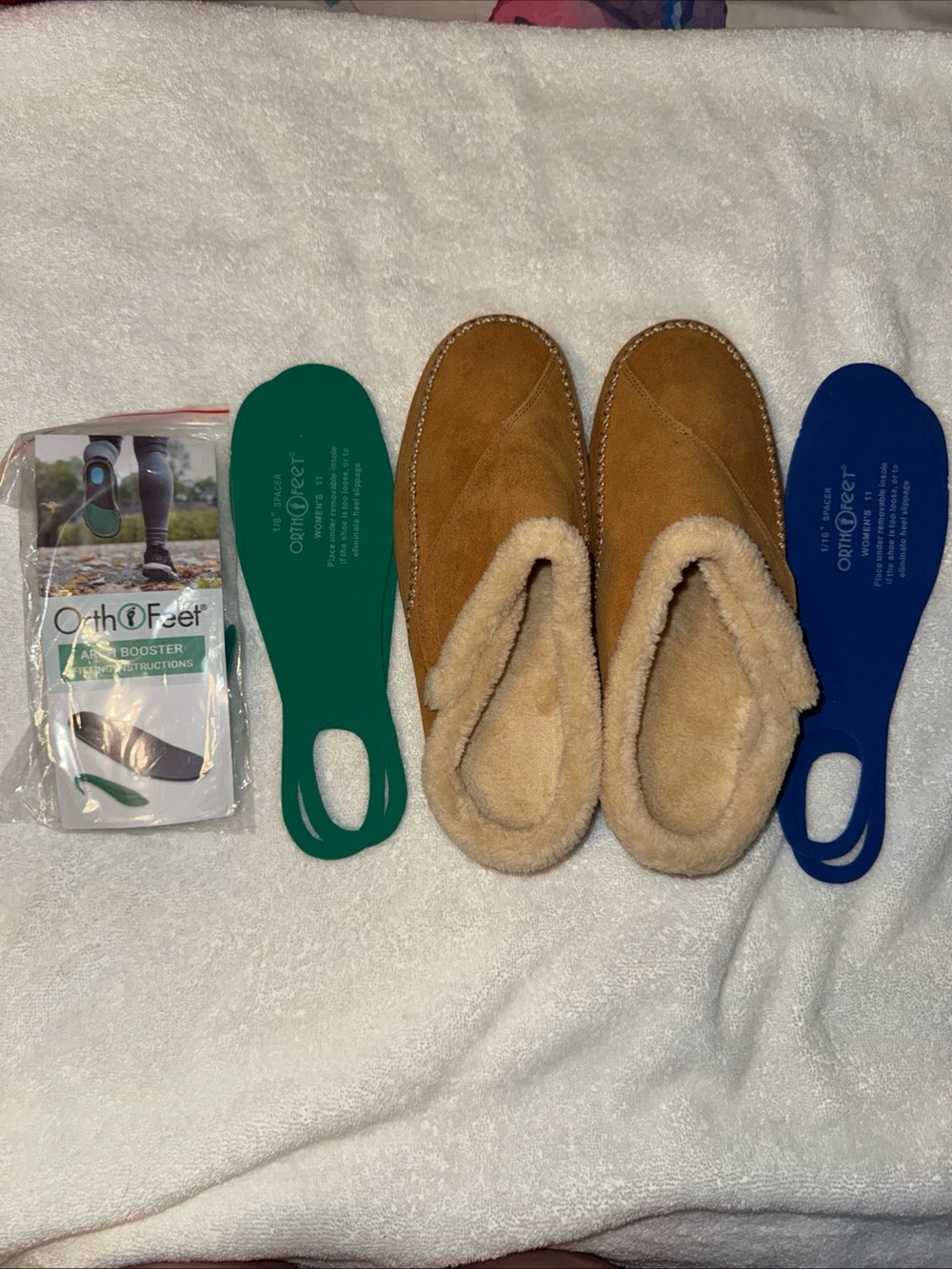 Women’s Tan Shearling-Lined Slippers